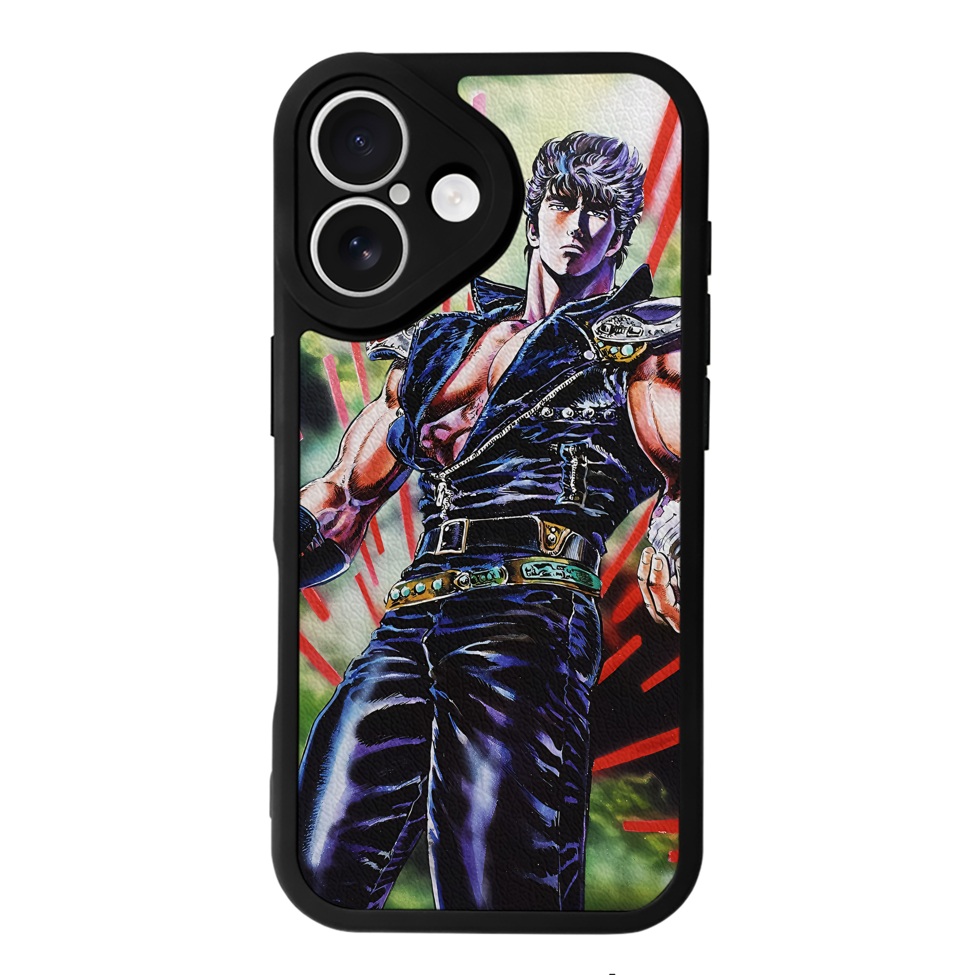 （画像用） 北斗の拳 Fist of the North Star 【iPhone 16シリーズ対応】シリコンスマホケース（レザー調） 材質：シリコン